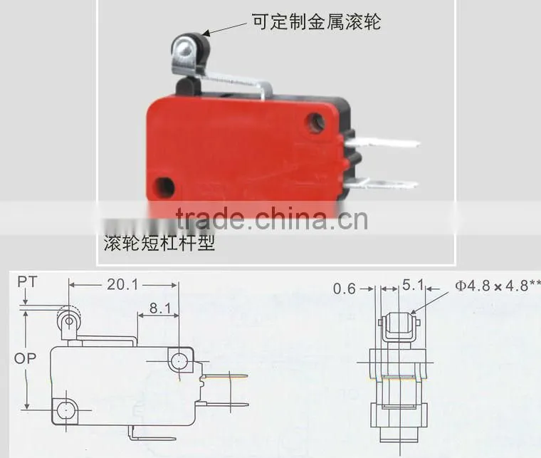 KW3 types of micro switch