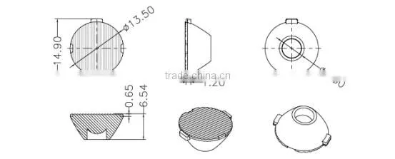 ILENSTECH lens 30*65 degree for wall washer light match Imitation lumens LED
