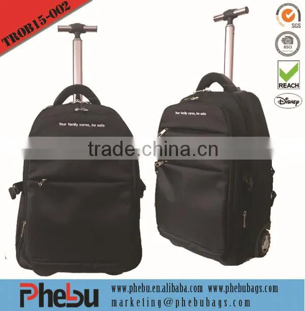 Cute Kid School Trolley Bag Wheeled School Backpack(TROB15-001)