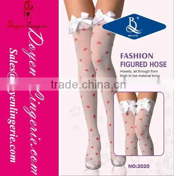 Factory Price!Fashion Compression Christmas Stocking With Satin Bow