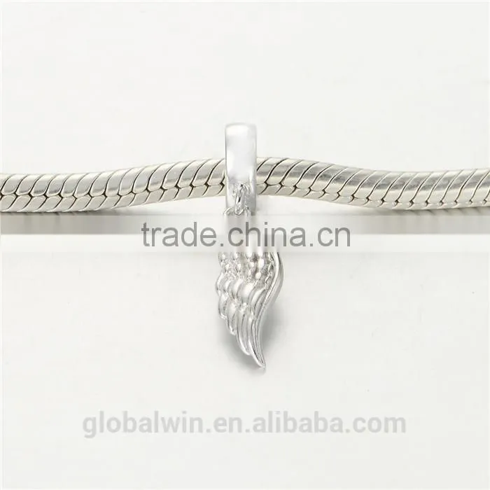 Angle Wing Metal Charms European Charm Bracelet Necklace 100% Real 925 Sterling Silver S193 Best Gifts For You Or Friends