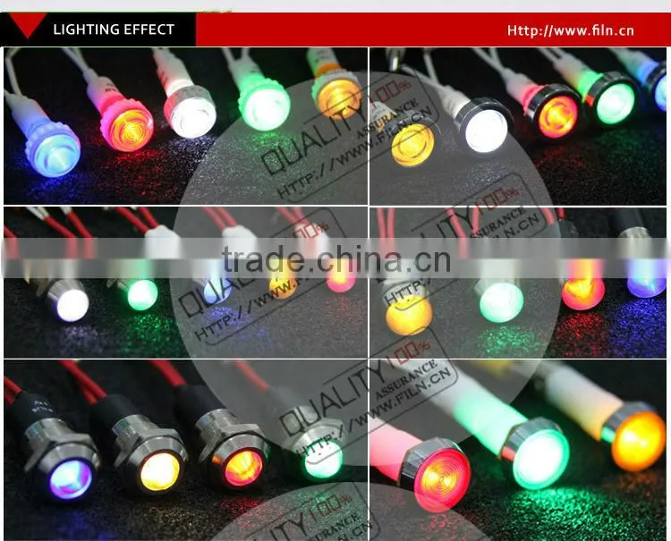 PCB high LED 8mm green 12v led lamp