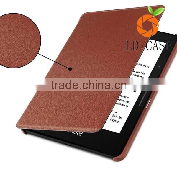 Back stand leather phone cover for Kindle Touch case for Amazon 6 inch Tablet case