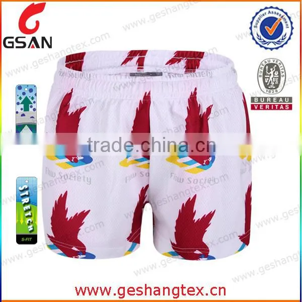 Grid pattern printing popular running shorts