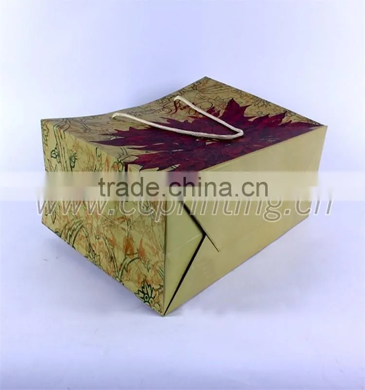 tea paper packaging bag with ribbon handles
