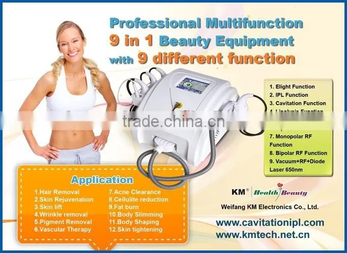 Elight ipl rf cavitration vacuum multifunctional 8 in 1 beauty salon equipment