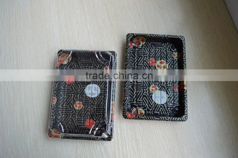 Disposable packaging PS Plastic Sushi take away box Sushi box with clear lid