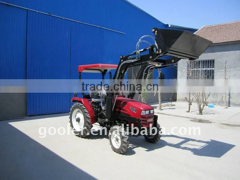 LZ304,30HP, 4WD tractor fit with slasher mower, 4in1 front end loader