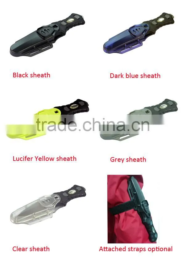 420 Stainless Steel Serrated Point BC Yellow Diving Knifes Survival Knife