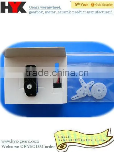 shenzhen plastic servo with gears and parts OEM is welcome