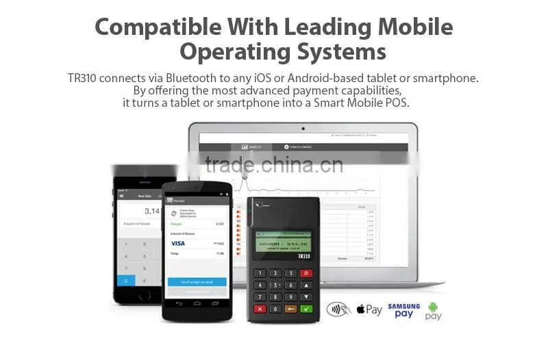 EMV PCI bluetooth mpos with pinpad