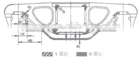 The wagon bogie side frame