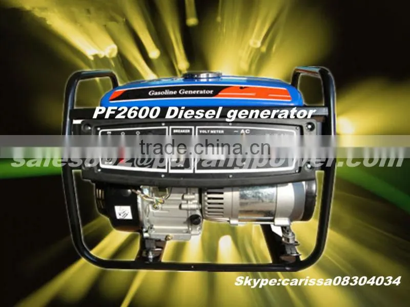 Small diesel generator with no-maintance battery