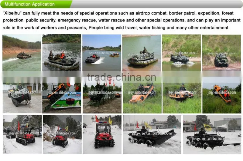 XBH 8X8-2 Standard amphibious vehicle with folding shelter 800cc 8 Wheel 4 Stroke ATV