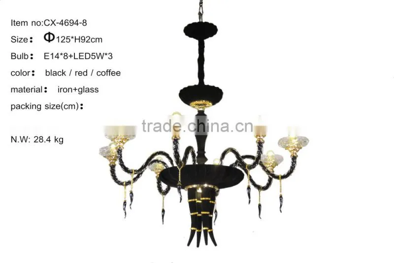Hot Sale E14 Decorative Metal Chandelier/Beautiful New Design Three Levels Decorative Red Chandelier