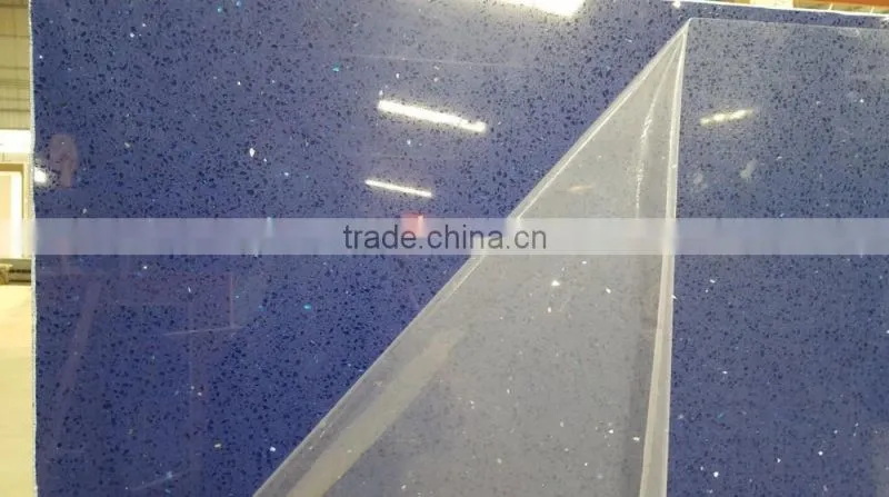 crystal blue quartz stone big slab