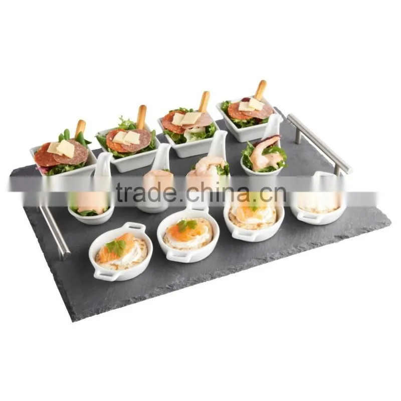 natural slate tapas serving plate