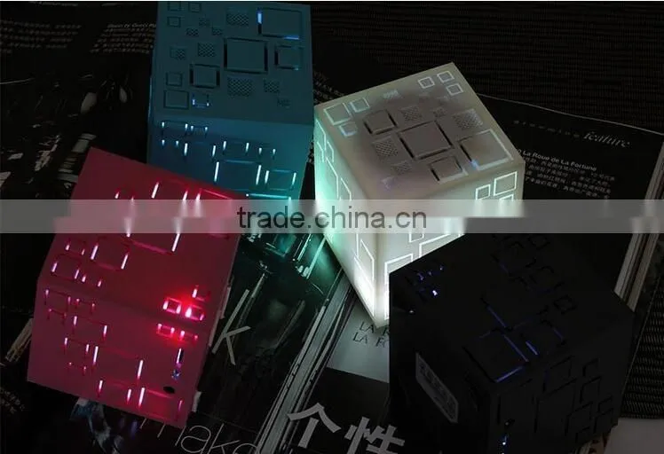 NEW Wholesale Magic Cube Mini Bluetooth Speaker Q Plus Portable Subwoofer Speaker Music Player With FM Radio