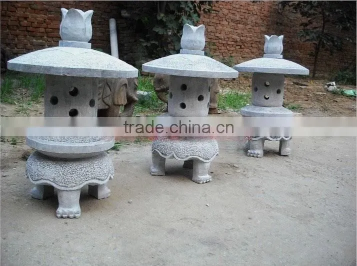 Handcarved natural stone chinese garden stone lanterns