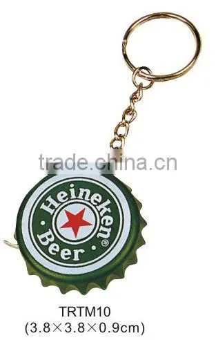 Key chain bottlecap novelty tape measure for promtion gift