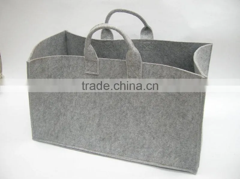 Cheap collapsible basket hot selling foldable felt storage cylinder felt storage basket