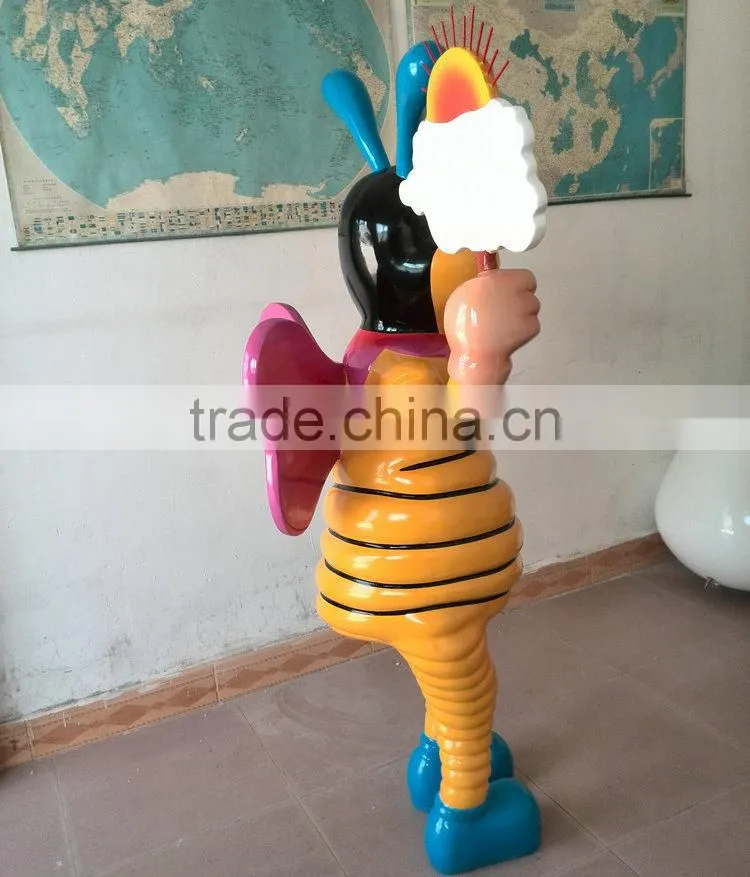 Fiberglass bumble bee figure statue
