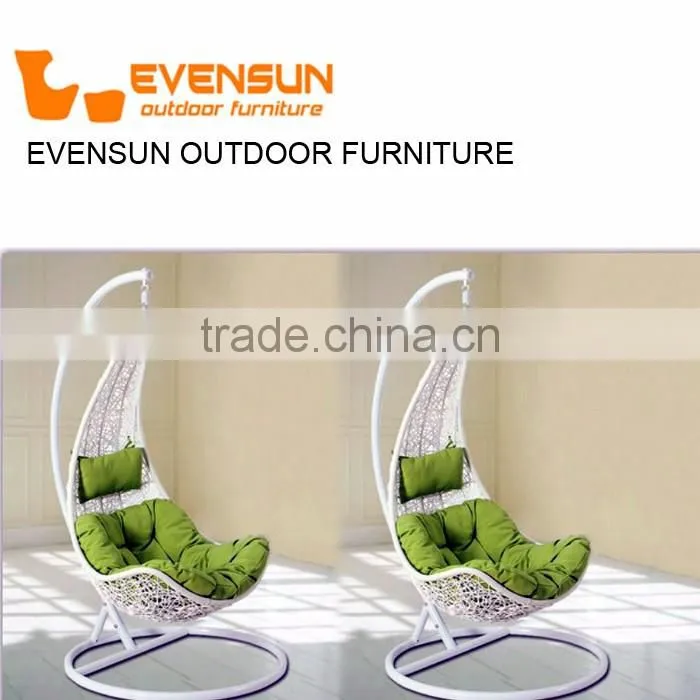 China EVENSUN manufacturer Outdoor furniture Wicker Garden kid's patio swing chair