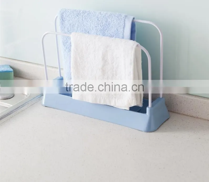 Cutting board draining plastic storage rack