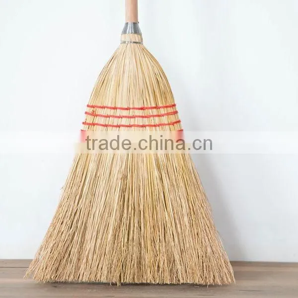 long wood handle millet broom