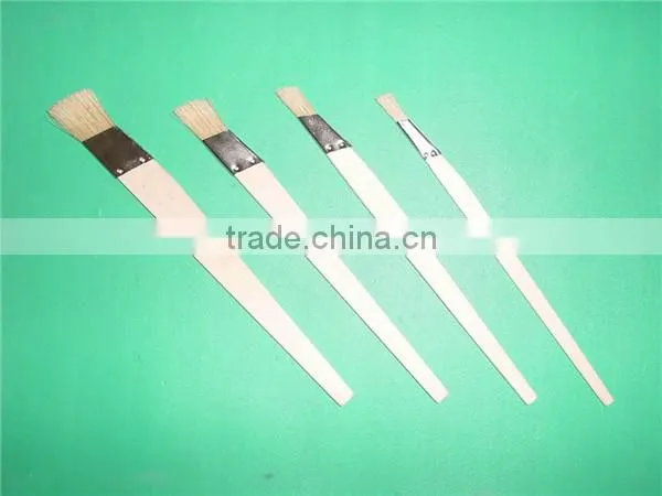 AB-041 Wooden Handle White Bristle Artist Brush
