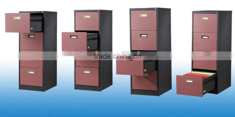 Office storage furniture,vertical steel 4 drawer file cabinet