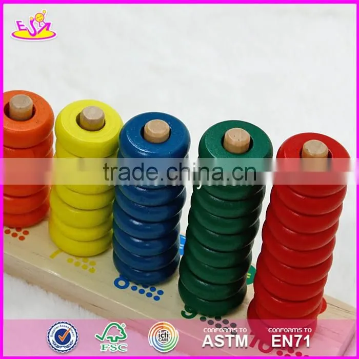 2017 New design kids educational toys wooden stacking blocks W13D124