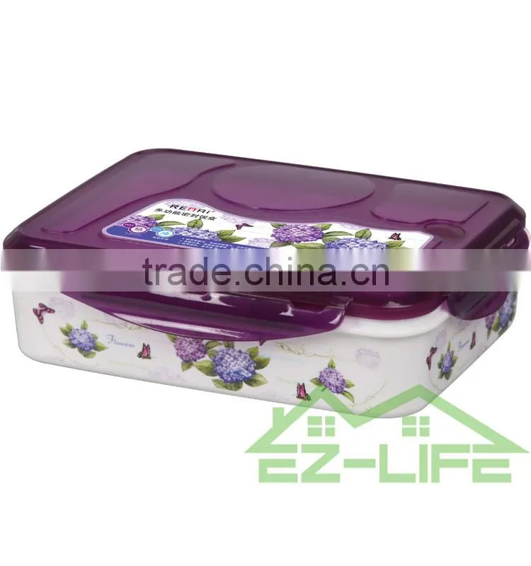 Nice BPA free microwave safe big plastic lunch box set for girls and women