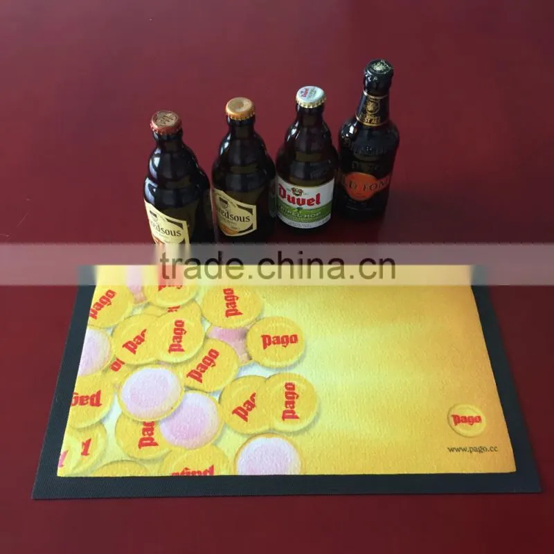 non woven fabric rubber bar mat thermal transfer printing bar runner