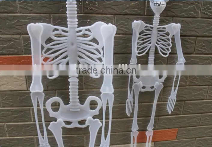 Halloween decorative glow plastic human skeleton