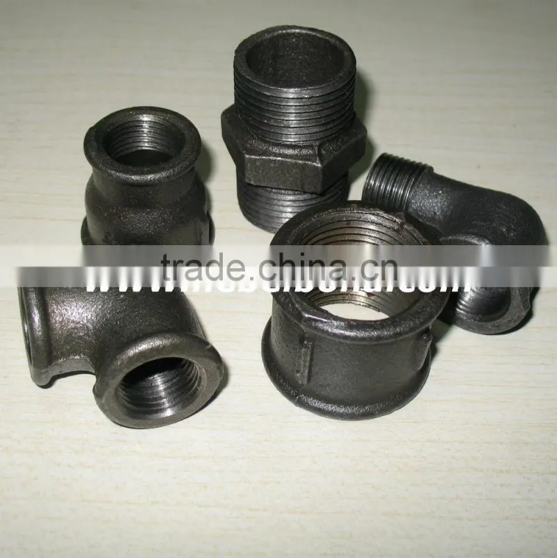 Black malleable iron pipe fittings socket