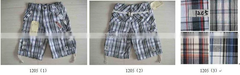 Boy's fashion yarn dyed shorts 101 106-108 1201-1205