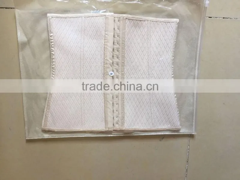 2016 newly produced polyester 9 bones waist trainer diamand waist trainer polyester