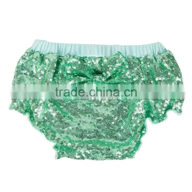 Adorable baby diaper, double sequin baby bloomers, wholesale baby ruffle bloomers