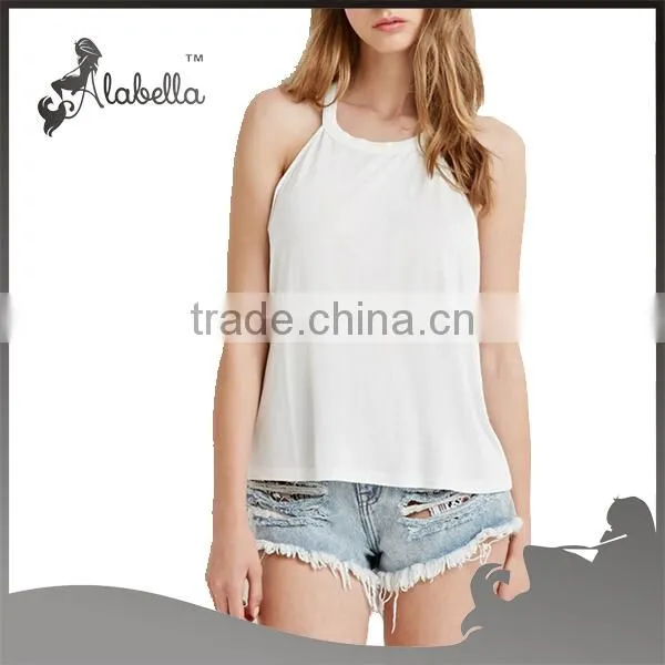 Large armhole tank T strap tank with drop hole