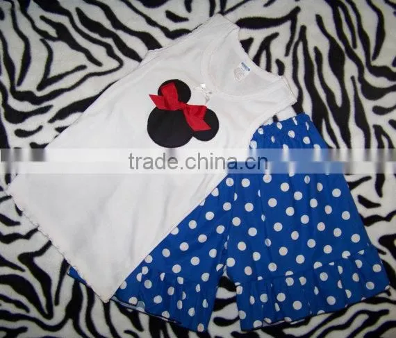 2014 summer girl clothes chevron kids outfit