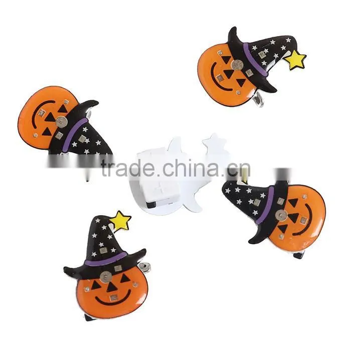 Plastic Halloween Pin Brooches Pumpkin Hat Black Orange-red Brooch Custom