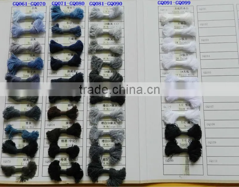100% dope dyed spun polyester yarn manufacturer from china