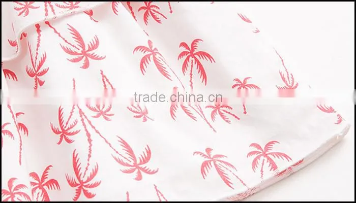 printing cotton braces skirt baby girls dresses