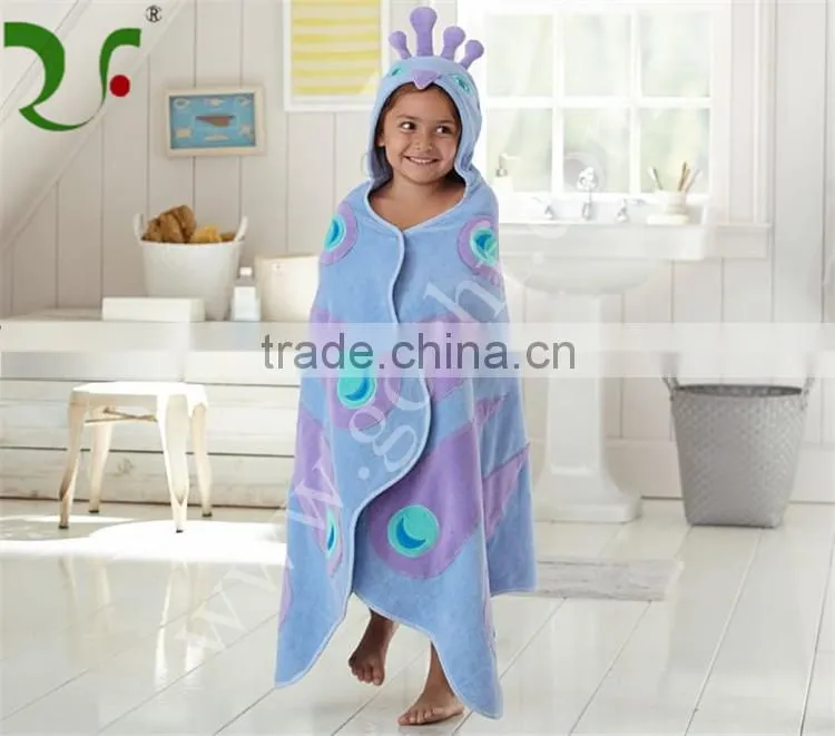 100% cotton ultra soft absorbent kids hooded towels