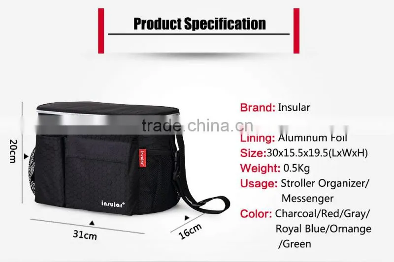 Insulated Water-Proof Lining Lunch Box Bag Cooler Tote Travel Picnic Bag