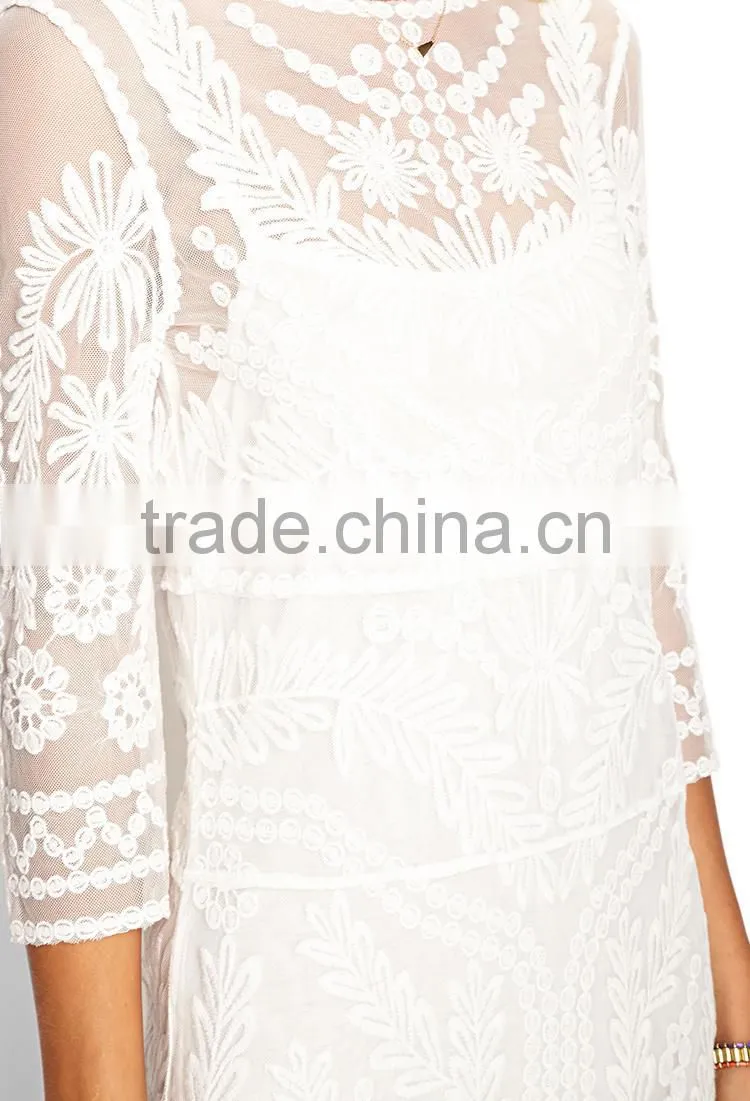 embroidered lace dress,one-piece-girls-party-dresses