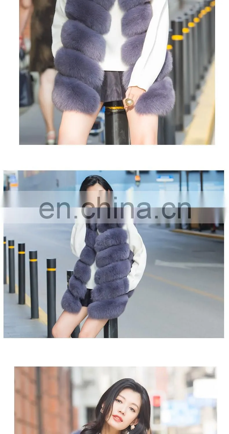 2016 Top Fashion Winter Warm Vest Wholesale Custom Real Fur Vest Fox Fur
