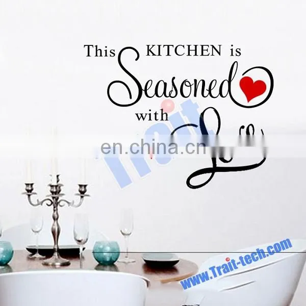 "This Kitchen is..." English Famous Sayings wall stickers DIY Removable Wall Quotes Decals Wall Stickers