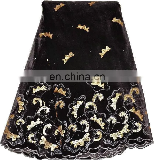new arrival beautiful embroidery african george fabric(PVG14001) george lace with sequins